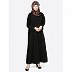 A line Casual Abaya - Black